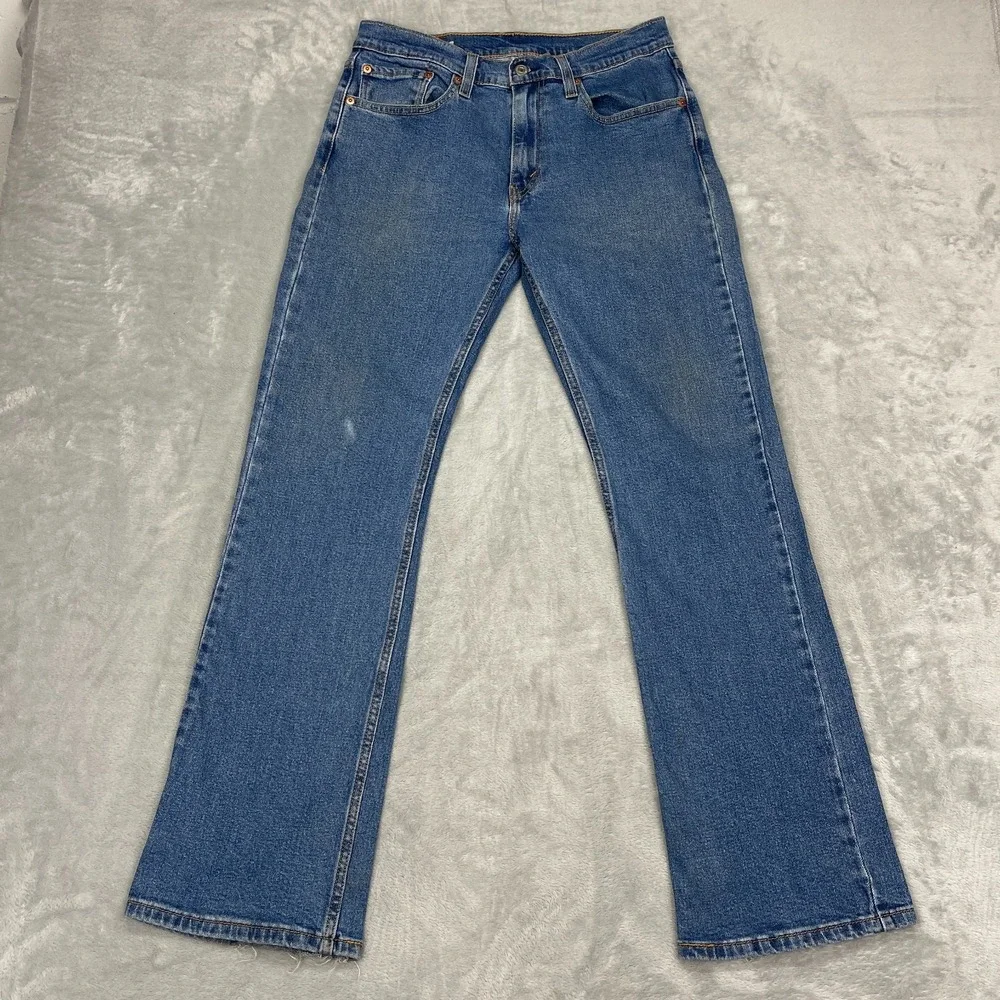 Levi's Jeans Mens 31x32 Blue Denim 527 Stretch Americana Slim Bootcut Grunge